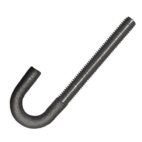 JB384P 3/8"-16 X 4"  J-Bolt, Carbon Steel, Plain